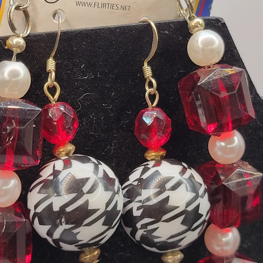 Alabama University Roll Tide Houndstooth Red White Black Silver Jewelry Lot - Picture 15 of 16